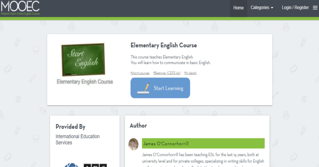 كورس Elementary English Course