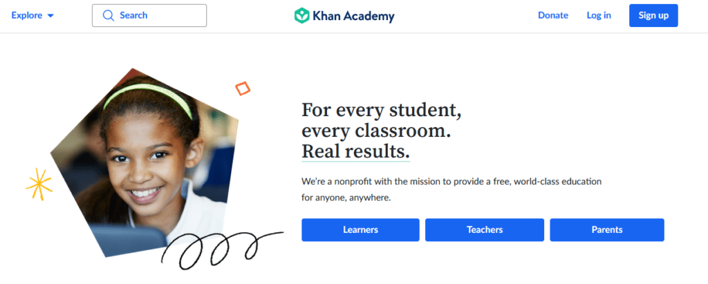 موقع  Khan Academy